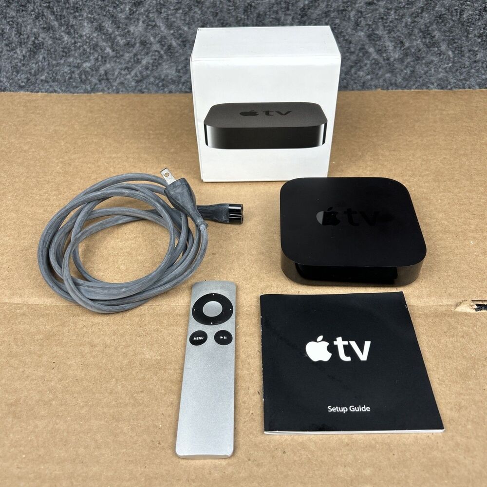 Apple TV 3rd Generation A1469 Media Streamer w/ Remote Box Manual Cable